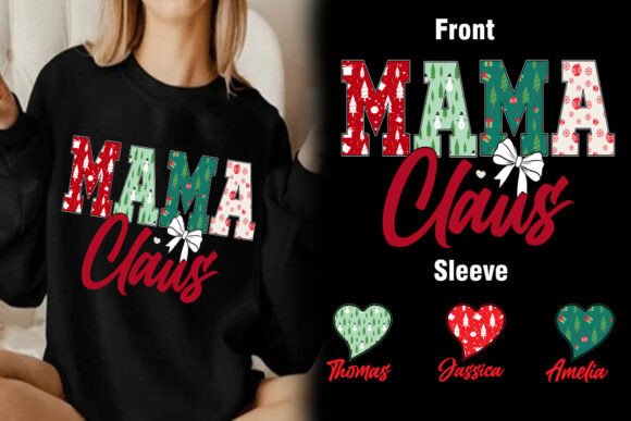 Download Mama Claus Pattern Sweater &amp; Sleeve - Premium Resources