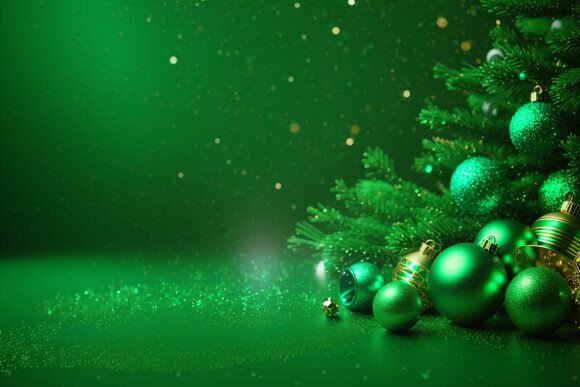 Download Vintage Green Christmas Background - Premium Resources